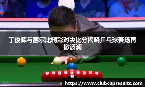 丁俊晖与塞尔比精彩对决比分揭晓乒乓球赛场再掀波澜